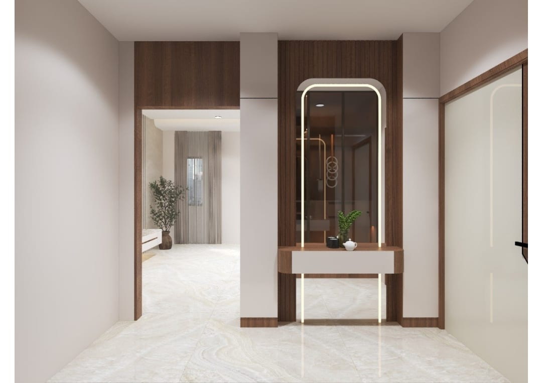 Foyer & Console Design with Mirror